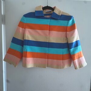Akris Punto striped cropped jacket size 4